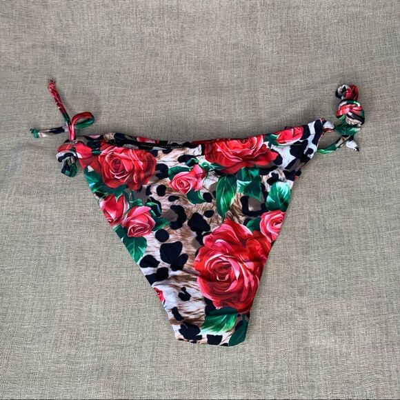 Leopard Rose Bikini Bottom Medium - Picture 2 of 4